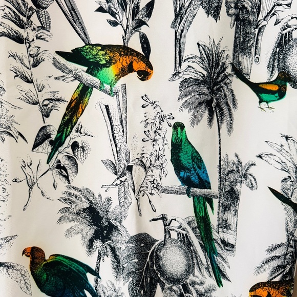 Catherine Malandrino Bird Tropical Print Pencil Skirt Size 6 - Picture 2 of 7